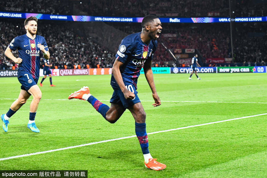 欧冠-登贝莱KK7均双响凯恩传射迪亚斯破门 巴黎5-4拜仁